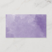 Carte D'accompagnement Chic Purple Aquarelle Mariage Détails Site Web (Dos)