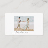 Carte D'accompagnement Chic QR Code Mariage Site Web Photo (Dos)