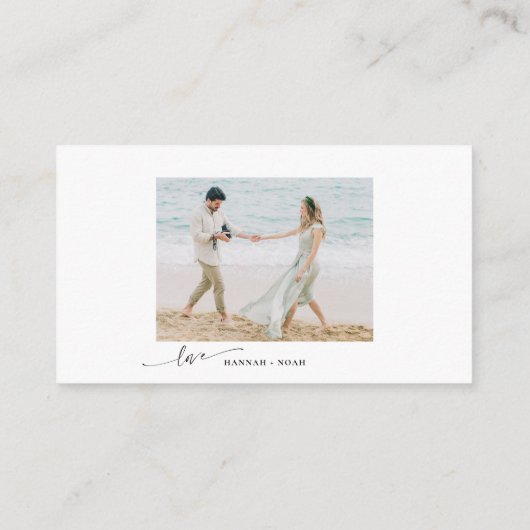 Carte D'accompagnement Chic QR Code Mariage Site Web Photo (Dos)