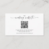 Carte D'accompagnement Chic QR Code Mariage Site Web Photo (Devant)