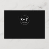 Carte D'accompagnement Chic QR Code Rose métallique Gold Détails Mariage (Dos)