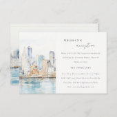 Carte D'accompagnement Chic San Francisco Landscape Wedding Reception (Devant / Derrière)