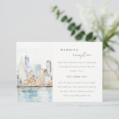Carte D'accompagnement Chic San Francisco Landscape Wedding Reception (Debout devant)