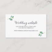 Carte D'accompagnement Chic Script Eucalyptus Foliage Site Mariage (Devant)