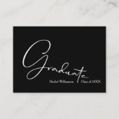 Carte D'accompagnement Chic Script Gradué Black Small Party (Devant)