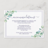 Carte D'accompagnement Chic Script Green Foliage Information Mariage (Devant)