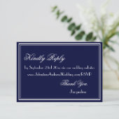 Carte D'accompagnement Chic script simple élégant site de mariage RSVP (Debout devant)