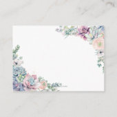 Carte D'accompagnement Chic Succulents Floral Greenery Détails du Mariage (Dos)