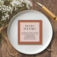 Carte D'accompagnement Chic Terracotta Genre Neutre Baby Book Demande