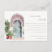 Carte D'accompagnement Chic Tropical Marocain Doorway Mariage détails (Devant)