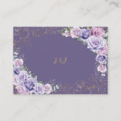 Carte D'accompagnement Chic violet Lavande Lavande Florale Détails du Mar (Dos)