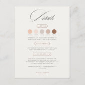 Carte D'accompagnement Chic wedding attire dress code cards (Devant)
