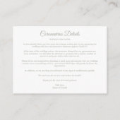 Carte D'accompagnement Chic Wedding Ornamental Initials Coronavirus (Dos)