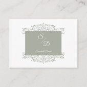 Carte D'accompagnement Chic Wedding Ornamental Initials Coronavirus (Devant)