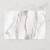 Carte D'accompagnement Chic White Rose Or Agate Dark Mariage Détails (Dos)