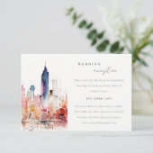 Carte D'accompagnement Chicago Illinois Landscape Wedding Reception (Debout devant)