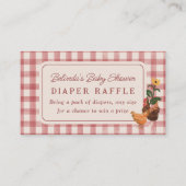 Carte D'accompagnement Chickens Barn Charming Farm Shower Diaper Raffle (Devant)