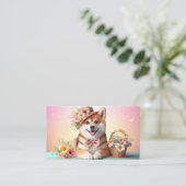 Carte D'accompagnement Chien bouffé aux grands yeux | Image Joyeuse de an (Debout devant)