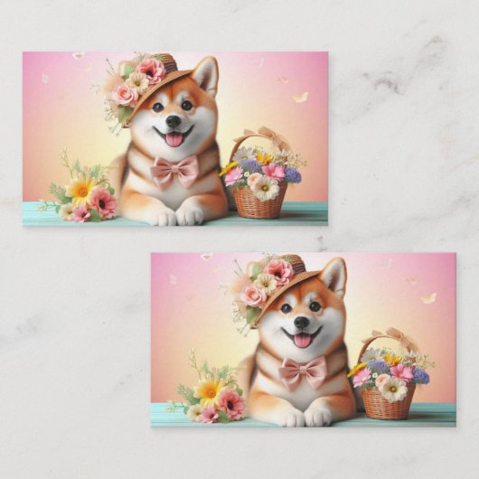 Carte D'accompagnement Chien bouffé aux grands yeux | Image Joyeuse de an (Devant / Derrière)