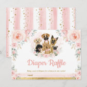 Carte D'accompagnement Chiens de chiot roux Baby Girl Douche Déchets Raff (Devant / Derrière)