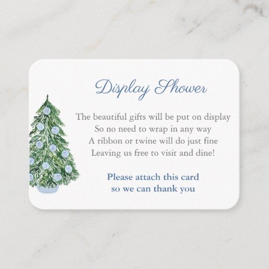 Carte D'accompagnement Chinoiserie Chic Arbre de Noël avec douche (Devant)