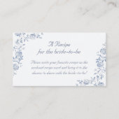 Carte D'accompagnement Chinoiserie Floral Recette pour que la mariée soit (Devant)