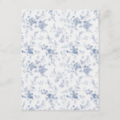 Carte D'accompagnement Chinoiserie Victorian Dusty Blue Détails du Mariag (Dos)