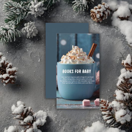 Carte D'accompagnement Chocolat chaud avec crème humide Baby shower confo