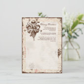 Carte D'accompagnement Chocolat Damask Swirl Dritions Hotel (Debout devant)