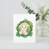 Carte D'accompagnement Chou-fleur Kawaii (Debout devant)
