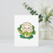 Carte D'accompagnement Chou-fleur Kawaii (Debout devant)