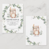 Carte D'accompagnement Chouette mignonne Bois Verdure Graine de courge Ra (Devant / Derrière)