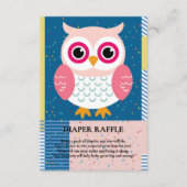 Carte D'accompagnement Chouette rose mignonne Baby shower boisé neutre pa (Devant)