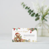 Carte D'accompagnement Christmas Bear Santa Boy Diaper Raffle (Debout devant)