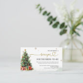 Carte D'accompagnement Christmas Bridal Shower Recipe Request (Debout devant)