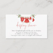 Carte D'accompagnement Christmas Clothesline Display Baby Shower (Devant)