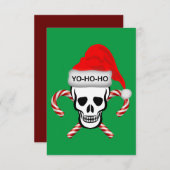 Carte D'accompagnement Christmas, Pirate Skull (Devant / Derrière)