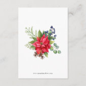Carte D'accompagnement Christmas Red Berries Reception Enclosure Card (Dos)
