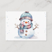 Carte D'accompagnement Christmas Snowman Devine combien de bonbons (Dos)