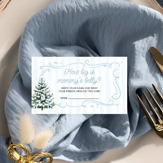 Carte D'accompagnement Christmas Tree Winter How Big Is Mommy's Belly