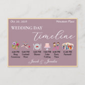 Carte D'accompagnement Chronologie minimaliste Mariage classique (Devant)
