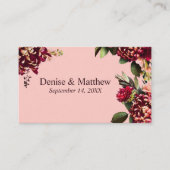 Carte D'accompagnement Chrysanthème romantique Gossamer rose RSVP QR Code (Devant)