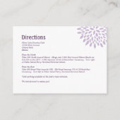 Carte D'accompagnement Chrysanthèmes Mariages Instructions Chubby (Dos)