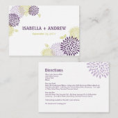 Carte D'accompagnement Chrysanthèmes Mariages Instructions Chubby (Devant / Derrière)