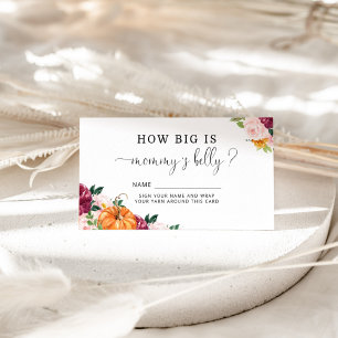 Carte D'accompagnement Chute citrouille bordeaux à quel point le ventre d