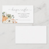 Carte D'accompagnement Chute Citrouille Déchets Raffle (Devant / Derrière)