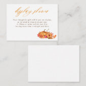 Carte D'accompagnement Chute Citrouille, Feuilles & Equirrel Display Douc (Devant / Derrière)