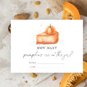 Carte D'accompagnement Chute - devinez combien de citrouilles sont dans l