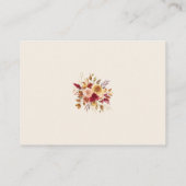 Carte D'accompagnement Chute dorée Terracotta Floral (Dos)