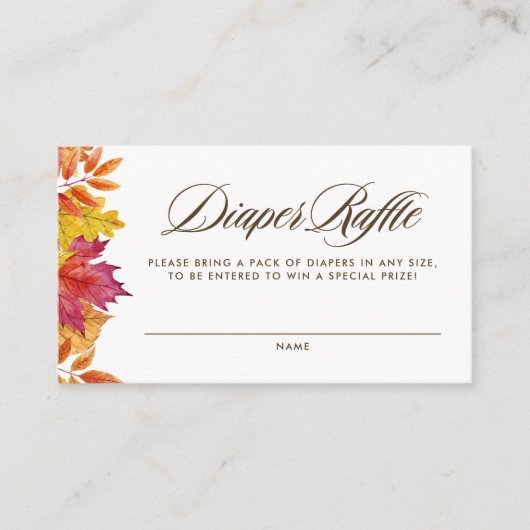 Carte D'accompagnement Chute du Baby shower Feuille Garland Déchets (Devant)